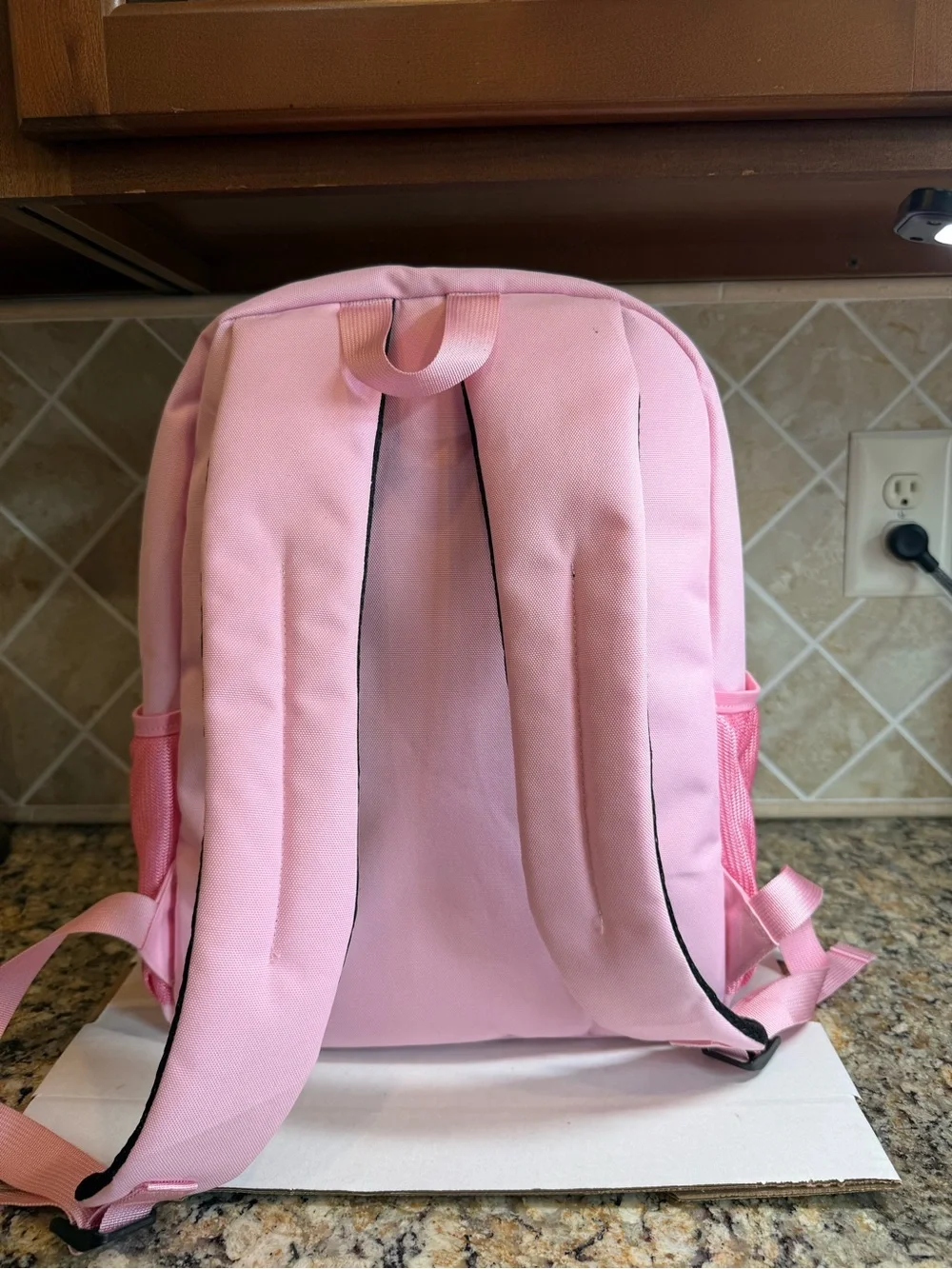Absho Pink Backpack School Travel Book Bag Water-Resistant Durable 16-inch